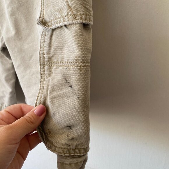 American Eagle Cargo Shorts Mens Size 30 Khaki Distressed VTG Y2K Destroyed - Picture 8 of 9